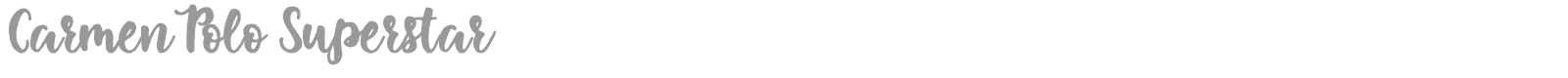 Carmen Polo Superstar font preview